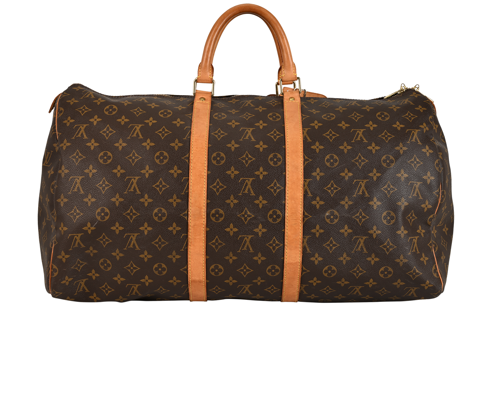 Keepall 55, &pound;795, Handbags, Brown, Canvas/Leather, Back view